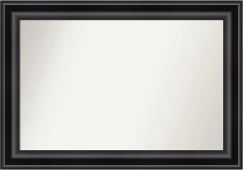 Vista 335 de Amanti Art Espejo personalizado, espejo de baño negro puente, espejo de pared o espejo de tocador de baño sobre el fregadero (26 x 26 pulgadas)