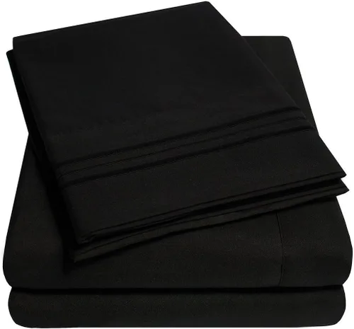 Vista 6 de El hilo Store Company 100% algodón egipcio 800 hilos 4 Piece Hoja Sets – (1 hoja plana, 1 sábana bajera ajustable y 2 fundas de almohada)