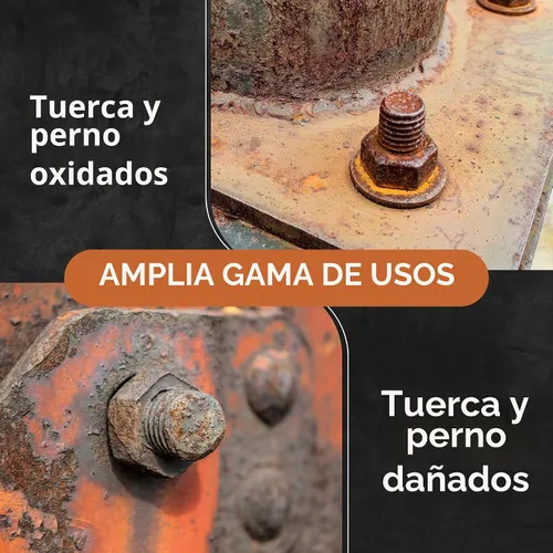 Vista 6 de Juego de 5 extractores de pernos de alta resistencia, herramienta de extracción de tuercas de impacto de 1/2 pulgada Tamaño grande de 0.748-0.984