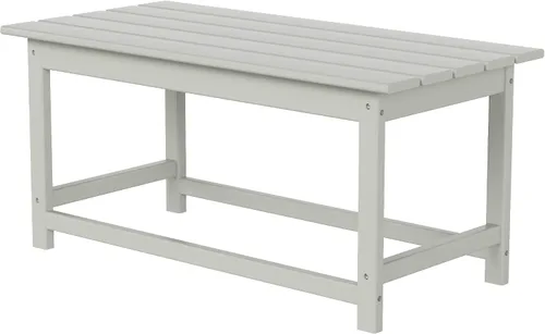 Vista 17 de HDPE Laguna Outdoor Poly Adirondack Mesa de centro color marrón oscuro