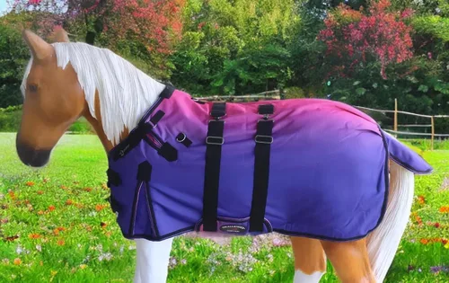 Vista 3 de CHALLENGER 1200D Foal Winter Blanket Miniature Pony Donkey Bellyband Turquoise Rustic Púrpura Rosa Ombre
