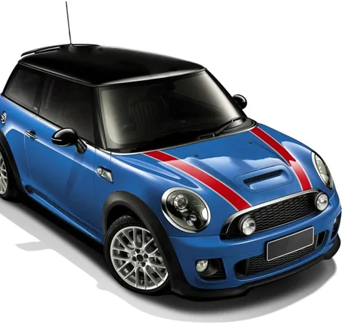 Vista 12 de Calcomanías de vinilo para capó de automóvil, diseño de rayas, para maletero y motor trasero de mini-Cooper de 3 puertas Hatchback R56 2007-2013