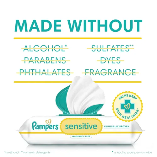 Vista 16 de Pampers Swaddlers - Pañales desechables para bebé, talla 1, 198 unidades con toallitas sensibles a base de agua, 12 paquetes abatibles