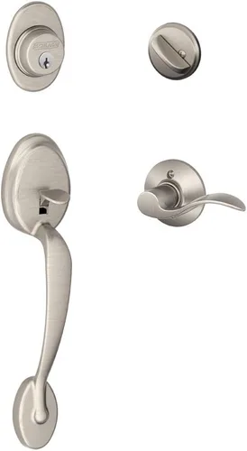 Vista 14 de SCHLAGE - Manija de cilindro único Plymouth y picaporte Flair para mano izquierda, bronce envejecido (F60 PLY 716 FLA LH)