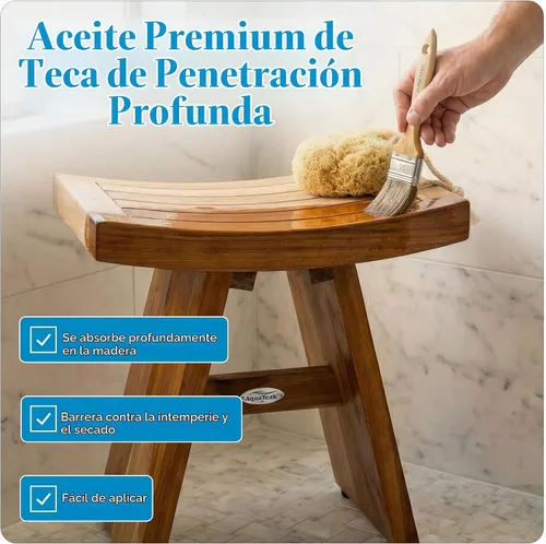 Vista 3 de AquaTeak Kit de cuidado, abrillantador limpiador de aceite de teca y madera, 16 onzas cada uno