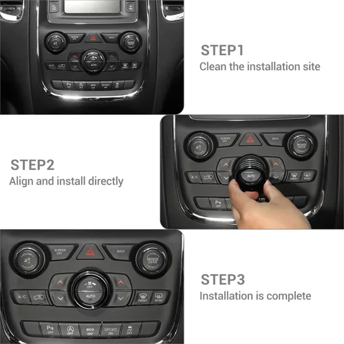 Vista 6 de para Challenger Cubierta de Mando de AC/Radio para Dodge Charger 2011+/Challenger 2015+/RAM 2012-2017/Durango 2016-2022/Chrysler 300C 2011+ Negro