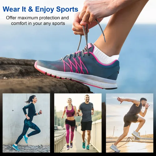Vista 5 de Amutost Calcetines tobilleros para mujer, atléticos para correr, cómodos, acolchados, 356 pares