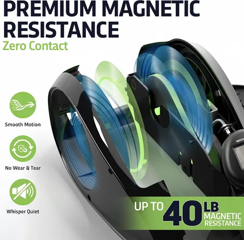 Vista 3 de DeskCycle Under Desk Elliptical Machine up to 40 lbs Magnetic Resistance Foot Pedaler, Ultra-Smooth & Silent Seated Leg Exerciser, Heavy Duty