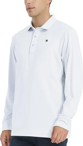 Vista 3 de MoFiz Men's Long Sleeve Shirts Quarter Zip Pullover Men's Polo Shirts Quick Dry