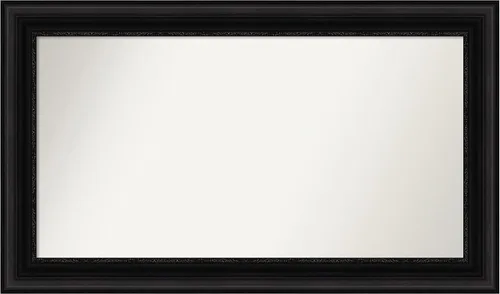 Vista 368 de Amanti Art Espejo personalizado, espejo de baño negro puente, espejo de pared o espejo de tocador de baño sobre el fregadero (26 x 26 pulgadas)