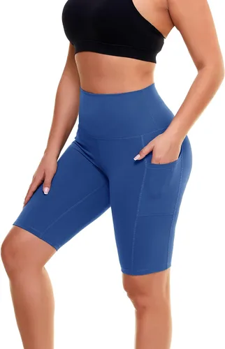 Vista 66 de Biker Shorts for Women with Pockets - 8"/5"/3" Booty Black Spandex Shorts Verde militar