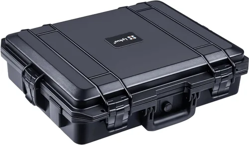 Vista 15 de Lykus HC-1410 Mini caja rígida seca con inserto de espuma, tamaño interior 5.51 x 3.54 x 1.46 pulgadas, IP66 a prueba de salpicaduras, adecuada