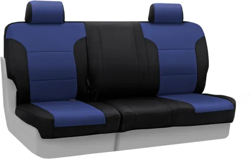 Vista 23 de Coverking Funda de asiento de cubo manual 50/50 de ajuste personalizado para modelos seleccionados de Nissan Frontier - Neosupreme Solid (negro)