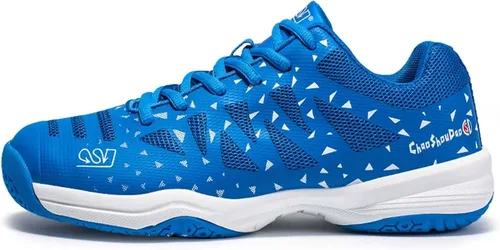 Vista 2 de Jakcuz Zapatos de tenis de bádminton para hombres y mujeres, zapatos de raqueta, tenis de voleibol para entrenamiento de cancha en interiores
