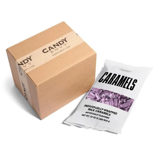 Vista 9 de Caramelos envueltos individualmente en color rosa claro, bolsa de 2 libras, aproximadamente 190