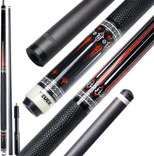 Vista 14 de Carbon Fiber Pool Cue Stick 11.5mm 12.5mm Low Deflection Pool Stick with Wood Butt Professional Cue Stick with Adjustable Extension