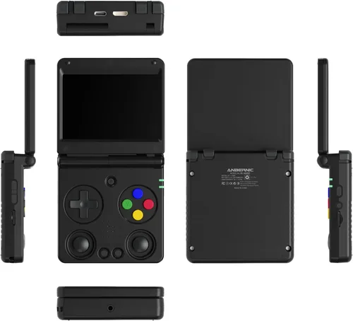 Vista 6 de RG34XXSP - Consola de juegos de mano retro RG34XX SP consola de juegos retro con 64G precargados más de 5000 juegos, batería de 3300 mAh, soporte