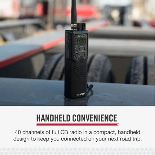 Vista 2 de Cobra HH50WXST Radio CB portátil – Radio de emergencia con acceso a 40 canales completos y alertas NOAA, conector para auriculares, salida
