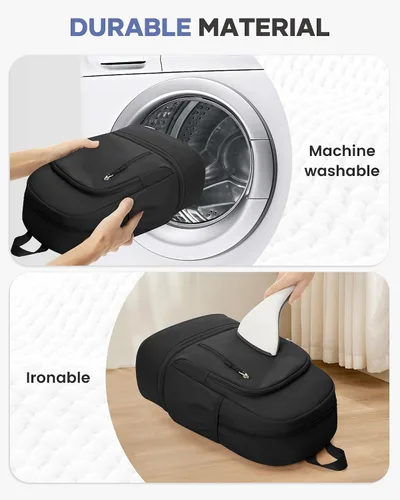 Vista 9 de Mochila de gimnasio para mujer, pequeña bolsa de gimnasio con compartimento para zapatos, mochila impermeable para deportes con bolsillo húmedo