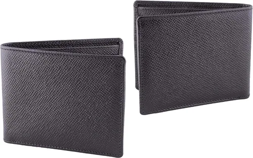 Vista 6 de DiLoro Billetera de cuero delgada para hombre con bolsillo plegable y tecnología de bloqueo RFID, Firenze Negro, Classic
