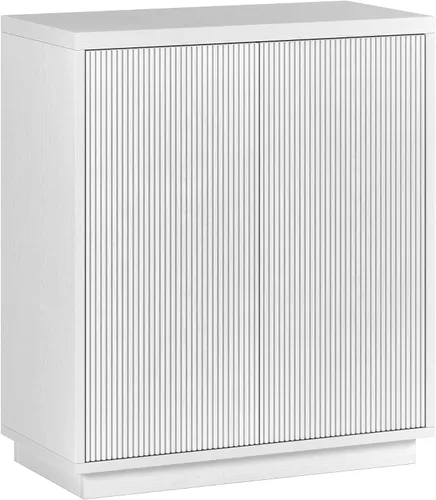 Vista 12 de Henn&Hart Alston - Armario Accent, 28 pulgadas de ancho, blanco aliso Fluted doors and clean lines create modern charm, with hidden storage, an