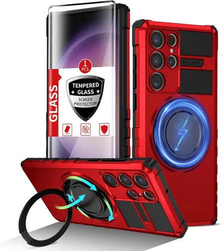 Vista 44 de Funda magnética para Samsung Galaxy Note 20 Ultra compatible con carga inalámbrica MagSafe, con 1 protector de pantalla, anillo de soporte integrado