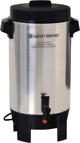 Vista 10 de West Bend Coffee Urn Highly-Polished Aluminum Features Automatic Temperature Control with Cup Per Minute Brewing and Easy Clean Up Includes