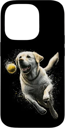 Vista 17 de Yellow Labrador Retriever Chasing a Ball Labrador Retriever Case for iPhone 17