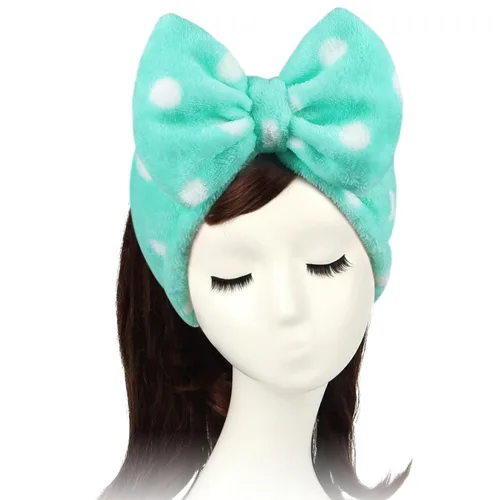 Vista 15 de Shintop Diadema de Spa, Diadema de Maquillaje de Vellón Coral Suave con Lindo Lazo, Banda Elástica para el Cabello para Lavar la Cara, Cuidado