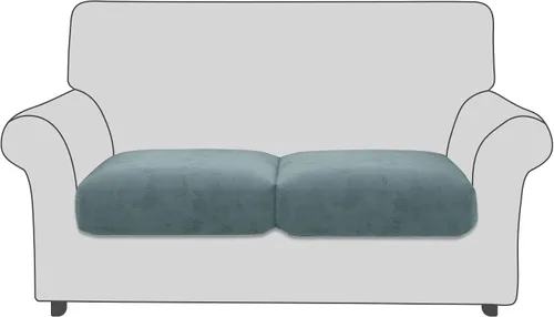 Vista 30 de Fundas de cojín de terciopelo para asiento de sofá, fundas elásticas para cojines de sofá, antideslizantes, protectores de muebles, fundas de cojín