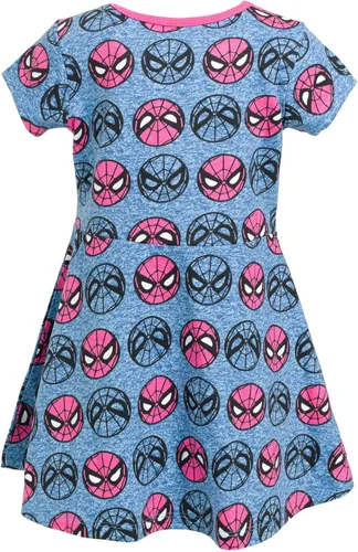 Vista 3 de Marvel Spider-Man Spider-Girl - Vestido skater de felpa francesa para niñas pequeñas a grandes tallas (2T - 14-16)