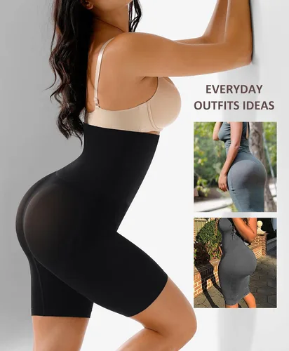 Vista 6 de FeelinGirl Fajas moldeadoras de cintura alta para mujer, pantalones cortos de control de levantamiento de glúteos