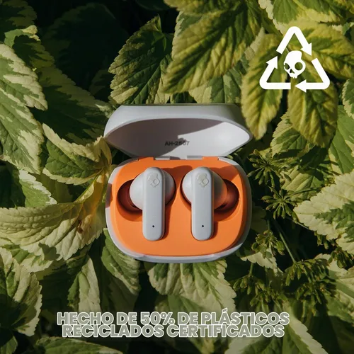 Vista 2 de Skullcandy Smokin' Buds Auriculares Inalámbricos, Auriculares Bluetooth, Ajuste de Aislamiento de Ruido, Hasta 20 Horas de Batería, IPX4 Resistente
