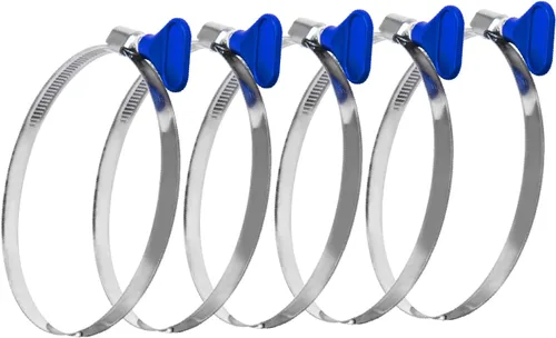 Vista 15 de POWERTEC 70247 Abrazaderas de manguera con llave de 1-1/2 pulgadas, abrazaderas ajustables de tornillo de pulgar de acero inoxidable para colección