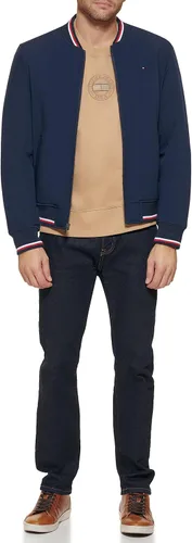 Vista 5 de Tommy Hilfiger Chaqueta bomber ligera Varsity de punto acanalado para hombre