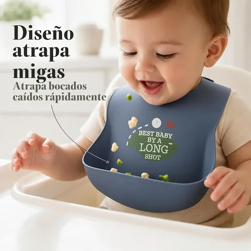 Vista 2 de Mud Pie Juego de babero y sonajero de silicona para bebé, cosas de golf