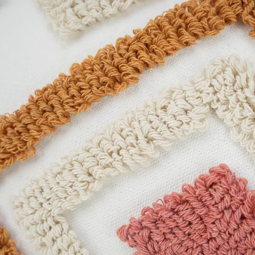 Vista 8 de Merrycolor Fundas de Cojines Decorativos con Mechones Estilo Boho (Naranja y Rosa, 20" x 12" (Paquete de 1))