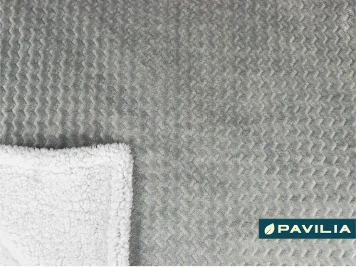 Vista 5 de PAVILIA manta de forro polar sherpa prémium, suave, acolchada, reversible, cálida y acogedora de microfibra lisa para sofá