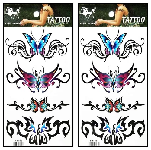 Vista 21 de Tatuajes 2 hojas de tatuaje temporal 3D paraguas de sol nubes de lluvia para mujeres hombres espalda baja hombro cuello brazo tatuaje etiqueta