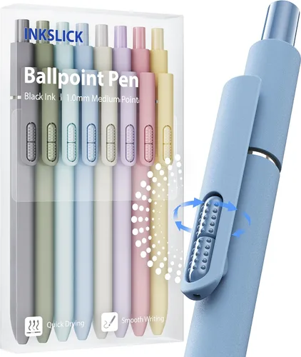 Vista 16 de 16 bolígrafos negros - bolígrafos de bola de punta media de 1.0 mm Bolígrafo retráctil de escritura suave para enfermeras, hombres, mujeres