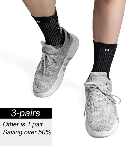 Vista 7 de Calcetines deportivos antideslizantes para hombres y mujeres, calcetines de fútbol con agarres, calcetines antideslizantes para yoga, gimnasio