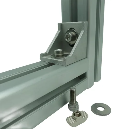 Vista 7 de SANTIE Extrusión de aluminio de peso estándar de 1.575x1.575 in con 4 ranuras abiertas - 43.307 in, 1 pieza