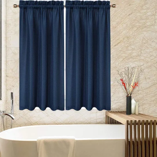 Vista 35 de CAROMIO - Cortina para cocina, cortina texturizada, cortinas para ventana de baño, varios tamaños