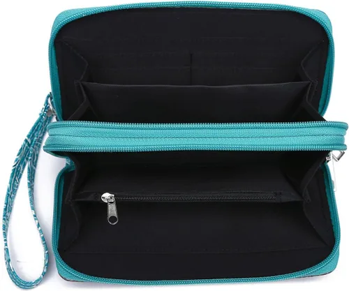 Vista 7 de Camuflaje Estilo Occidental Totes Bolso Floral Tachonado Bolso de Cuero Tooled Bolso de Cuero de las Mujeres del País Bolsa de Hombro Cremallera