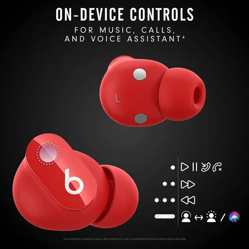Vista 8 de Beats Studio Buds - Auriculares inalámbricos con cancelación de ruido - Beats Red (renovado prémium)