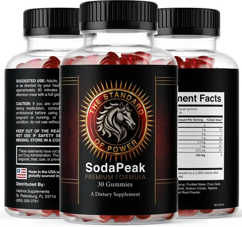 Vista 8 de Soda Peak - Gomitas de apoyo masculino, paquete de 3, 90 gomitas