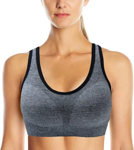 Vista 2 de AKAMC Sujetador deportivo acolchado extraíble para mujer 3