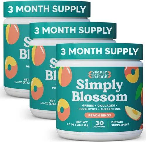 Vista 17 de Simply Blossom Nutrition - Verduras diarias y superalimentos en polvo + colágeno + probióticos para la salud digestiva de las mujeres y alivio