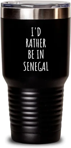 Vista 7 de I'd Rather Be In Senegal Tumbler Funny Senegalese Gift For Men Women Country Lover Nostalgia Present Missing Home Quote Gag Insulated Cup With Lid