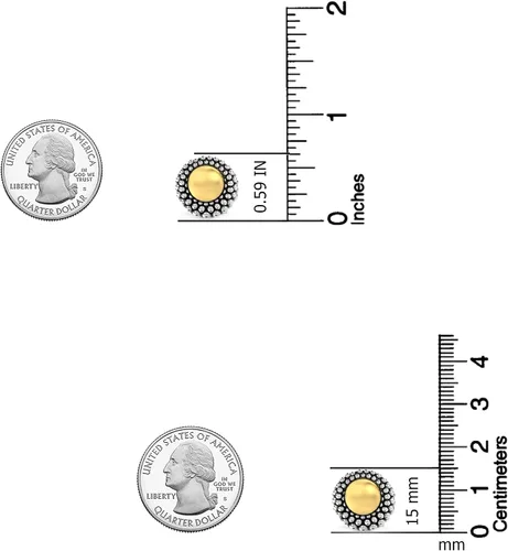 Vista 4 de LeCalla Pendientes de plata de ley 925 Omega para mujer